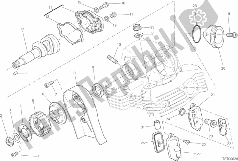Toutes les pièces pour le Culasse Verticale - Calage du Ducati Scrambler Desert Sled Thailand USA 803 2019